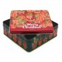 Caja de lata de regalo de navidad rectangular
