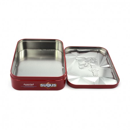 Custom Printed Rectangle Cookie Chocolate And Candy Tin Packaging Can
