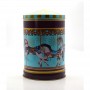 Carousel Round  Cartoon Christmas Metal Package Gift Music Tin Box