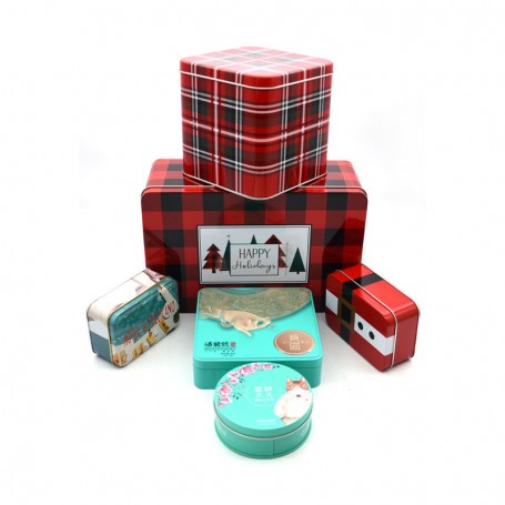 Custom Rectangle Holiday And Festival Gift Tin Box Sets