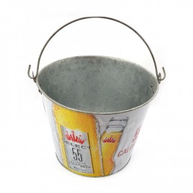 Custom Decorative Metal Buckets 2 Gallon Tapered Tins Popcorn Tin Pails Manufacturer