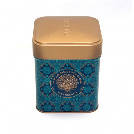 China Wholesale Classic Black Square Coffee Tins 150g 200g 250g Loose Tea Tin Tea Storage Box Metal