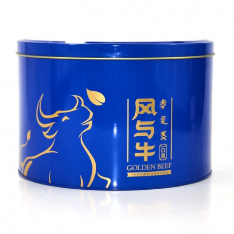 copy of Custom Printed Round Shape Tin Can Messy Chocolate Metal Package Nuts Food Tin Box