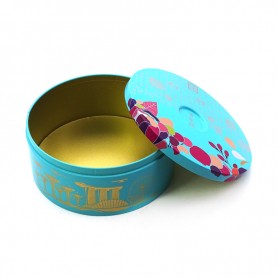 Custom Printed Round  Cookies Tin Can