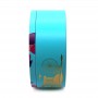 Blue printed round biscuit tin