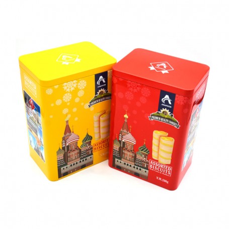 Bespoke Rectangle Biscuit Cookie Tin Package Festival Gift Tin Box