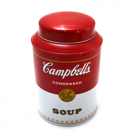 Овальная кофейная металлическая коробка