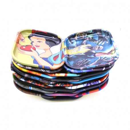 Smoking Metal Herb Serving Trays Plain With Magnetic Cover Lid