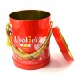 Popcorn Round Bucket Tin Box With Handle Bucket Tin