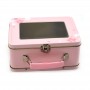 Custom Rectangle Cosmetic Gift See Through Handle Tin Box