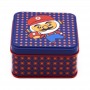 Square  Cookie Sweets Metal Tin Can Kids Gift Tin Package Box