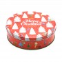 Custom Printed Round C Tin Can Christmas Festival Gift Tin Package Box