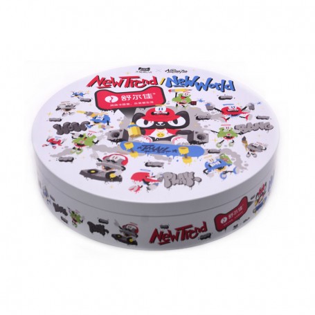 Round Shape Toothpaste Gift Set Tin Package Box