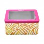 Hot Sales Big Rectangle Gift Tin Can With See Through Window