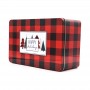 Rectangle Gift Holiday Tin Can Cookies Biscuit Food Tin Canister