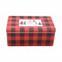 Rectangle Gift Holiday Tin Can Cookies Biscuit Food Tin Canister