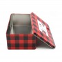 Rectangle Gift Holiday Tin Can Cookies Biscuit Food Tin Canister