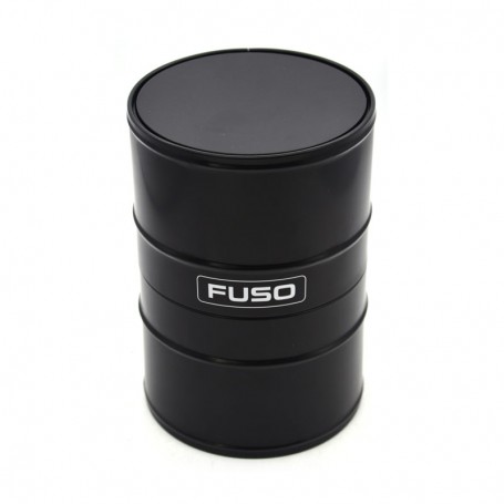 China tin box supplier black round tin box open from middle