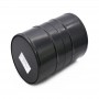 China tin box supplier black round tin box open from middle