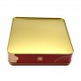 Custom Printed Square Pure Color 4 Piece Mooncake Gift Tin Can