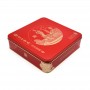 Custom Printed Square Pure Color 4 Piece Mooncake Gift Tin Can