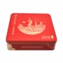 Custom Printed Square Pure Color 4 Piece Mooncake Gift Tin Can