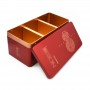 Custom Printed Rectangle Tea Tin Can Set  Food Storage Metal Canister