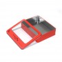 China wholesale empty gift tin box rectangular metal container with clear top