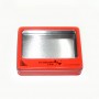 China wholesale empty gift tin box rectangular metal container with clear top
