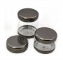 wholesale personalized small round box metal tin container empty cylinder transparent box with metal lids