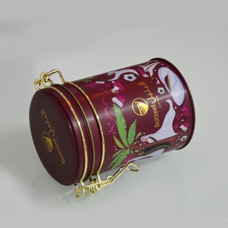 China custom airtight cookie jar metal tea tin canister tea caddy with latch