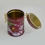 China custom airtight cookie jar metal tea tin canister tea caddy with latch