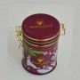 China custom airtight cookie jar metal tea tin canister tea caddy with latch