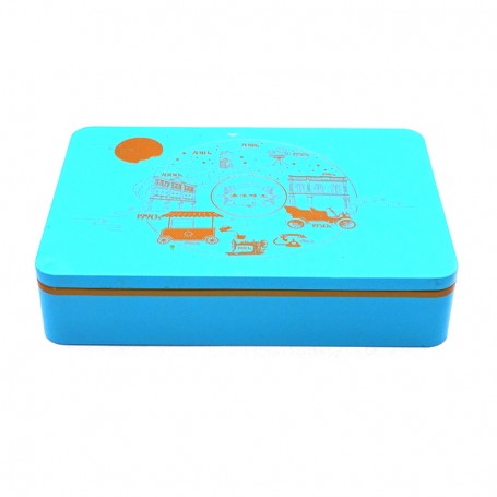 Rectangle Cookie Chocolate Food Tin Package Can