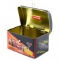 Rectangular toy  Tin box  With Hinged Curved Lid And Lock