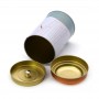 Coffee & Tea Tin Box  Storage Round Metal Boxes With Inner Lid