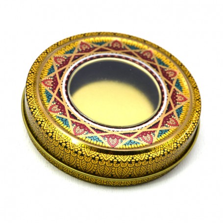 wholesale 1g 2g 3g 5g empty saffron tin boxes small saffron metal box round packaging saffron tin cans
