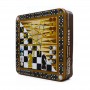 Custom square image chess storage tin box