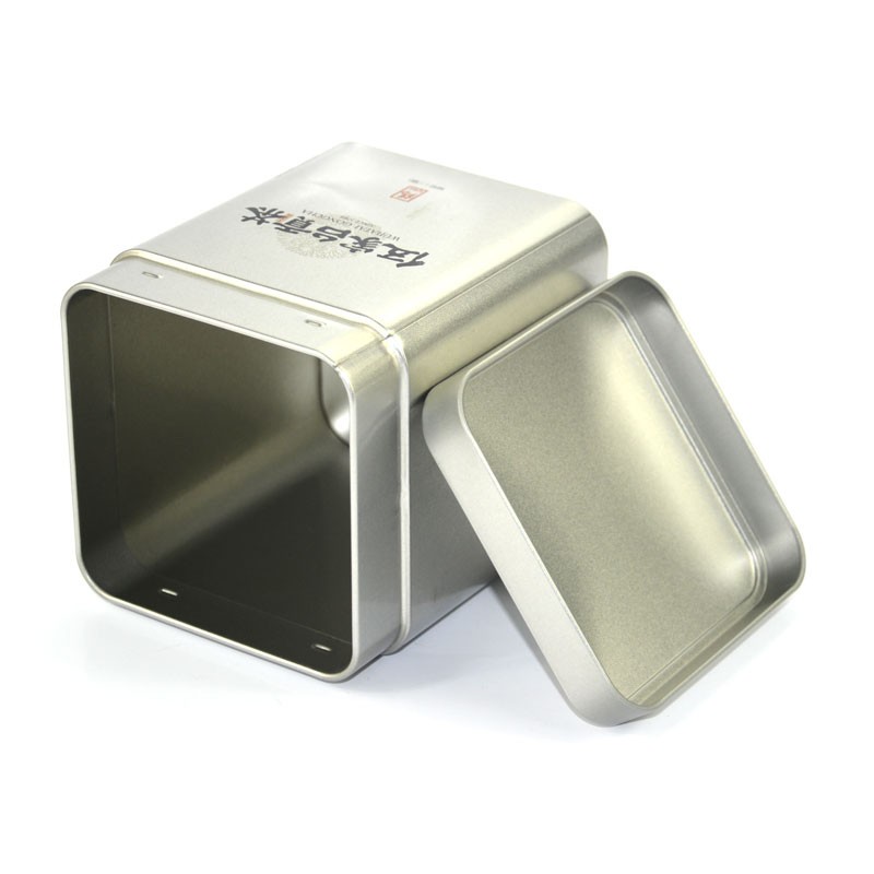 125g 250g Rectangular Metal Tea Packaging Box Square Tea Tin Can