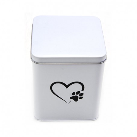 Square tin can with lid