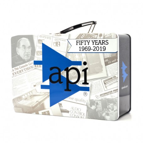 Sturdy tin storage box with metal handle and embossed front cover