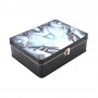 Wholesale medium size desktop storage tin box with lock
