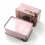 Bespoke Empty Pink Makeup Metal Box Rectangular Tin Box Cosmetic Tin Package