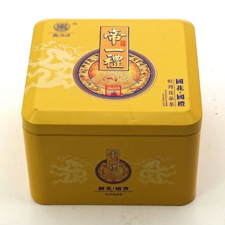 square tea tin can