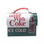 Coca-Cola tin box with handle
