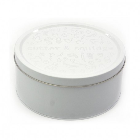 White Cookie Tin Box