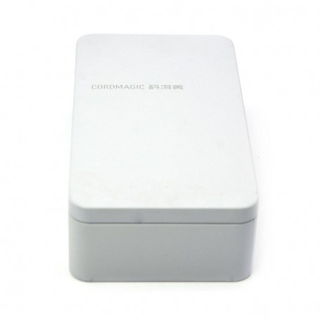 White rectangular empty tin container, gift, jewelry and storage tin box, home storage box