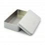 White rectangular empty tin box