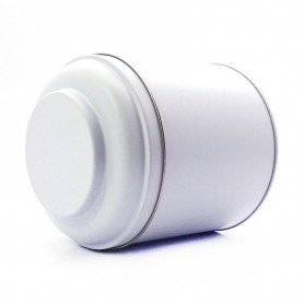 Blank cylindrical tea tin can