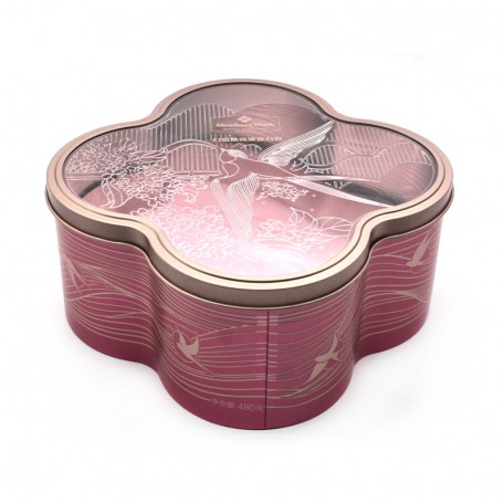 Wholesale Kongde Flower Shaped Biscuit Tin Box Gift Candy Tin Box